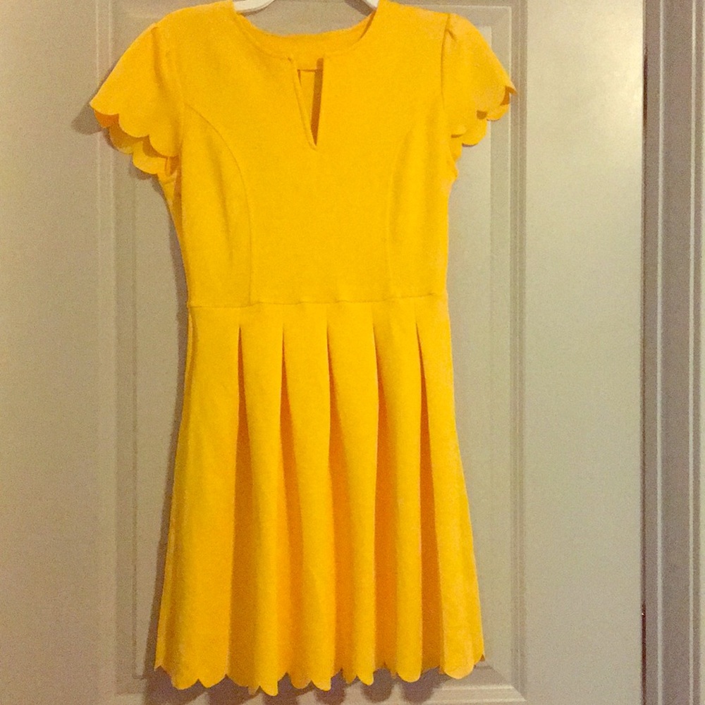 Yellow skater dress